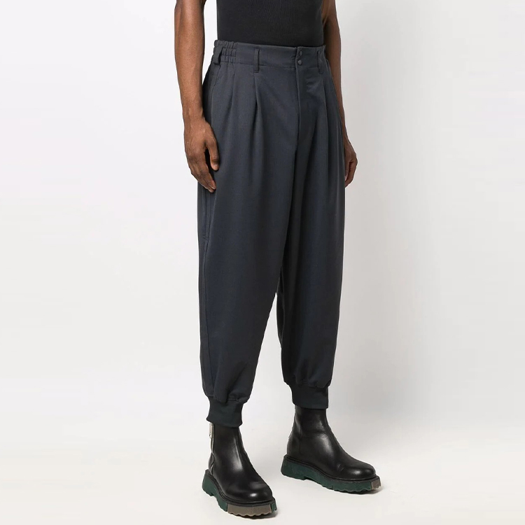 Shop Pantalones Globo Negros FW21 Y-3 de Talle Medio y Largo Tobillo Casual. HB3431