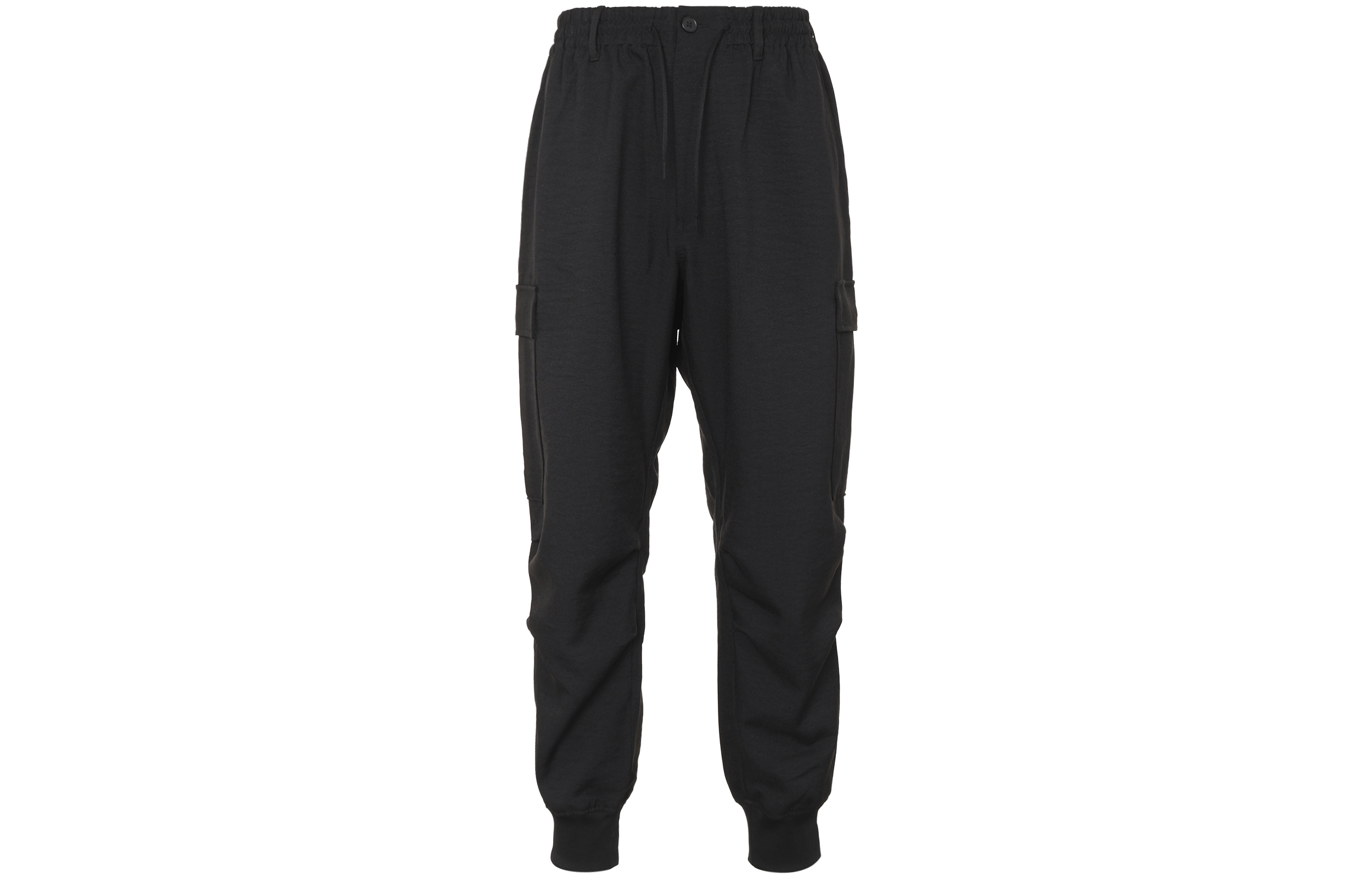 Y-3 FW21 Black Solid Color Cargo Jogger Pants HG8604