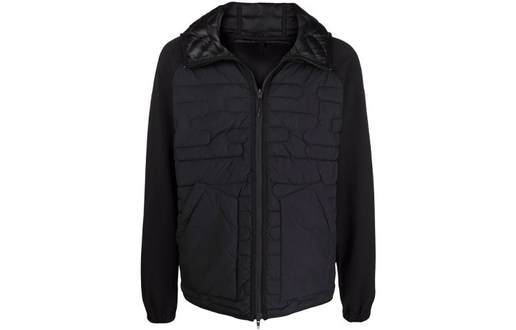 Y-3 FW21 Black Solid Color Hooded Jacket HB3470