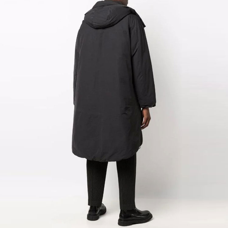Y-3 FW21 Black Solid Color Long Down Jacket with Hood HB3335 圖 5