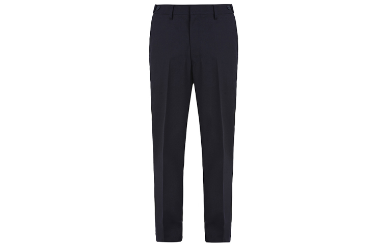 Order Y-3 FW21 Black Solid Straight-Leg Casual Pants DP0475