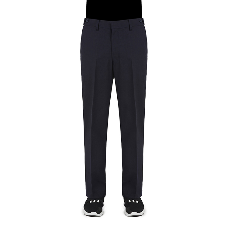 Shop Y-3 FW21 Black Solid Straight-Leg Casual Pants DP0475
