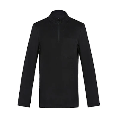 Y-3 FW21 Black Zip Pullover Knitted Sweater. DP0513