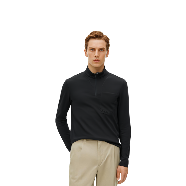 Sizing Y-3 FW21 ブラックジッププルオーバーニットセーター. DP0513