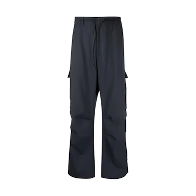 Y-3 FW21 Dark Gray Straight-Leg Drawstring Casual Pants. HB3388CARBON