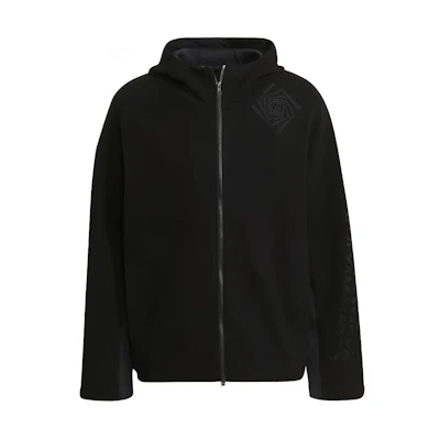 Y-3 FW21 Embroidered Casual Black Hoodie Jacket for Men. HB3344