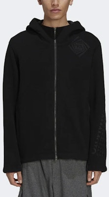 Y-3 FW21 刺繍入りカジュアルブラックフーディージャケット メンズ用. HB3344 Lookbook Y-3 FW21 刺繍入りカジュアルブラックフーディージャケット メンズ用. HB3344