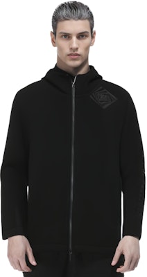 Y-3 FW21 刺繍入りカジュアルブラックフーディージャケット メンズ用. HB3344 Details for Y-3 FW21 刺繍入りカジュアルブラックフーディージャケット メンズ用. HB3344