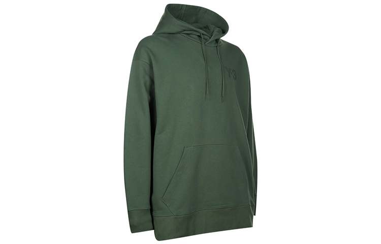 Shop Y-3 FW21 Embroidered Logo Pullover Sweatshirt Dark Green HF7069