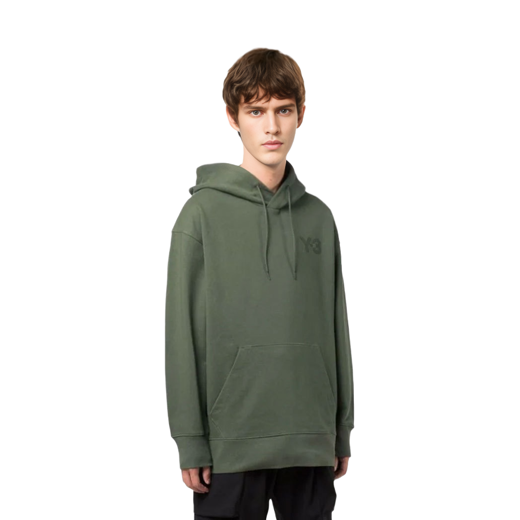 Purchase Y-3 FW21 Embroidered Logo Pullover Sweatshirt Dark Green HF7069
