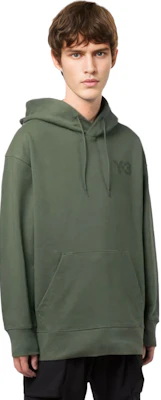 Y-3 FW21 Embroidered Logo Pullover Sweatshirt Dark Green HF7069 Purchase Y-3 FW21 Embroidered Logo Pullover Sweatshirt Dark Green HF7069