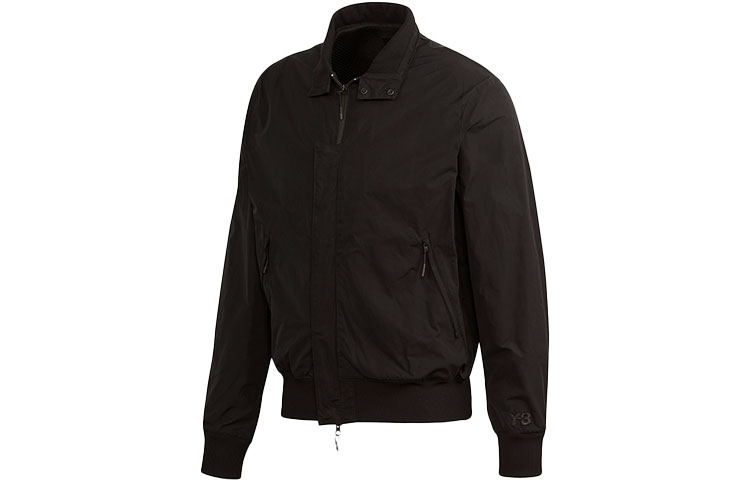 Y-3 FW21 Embroidered Logo Zip-Up Jacket Black Outerwear. FN3405