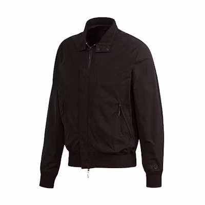 Y-3 FW21 Embroidered Logo Zip-Up Jacket Black Outerwear. FN3405
