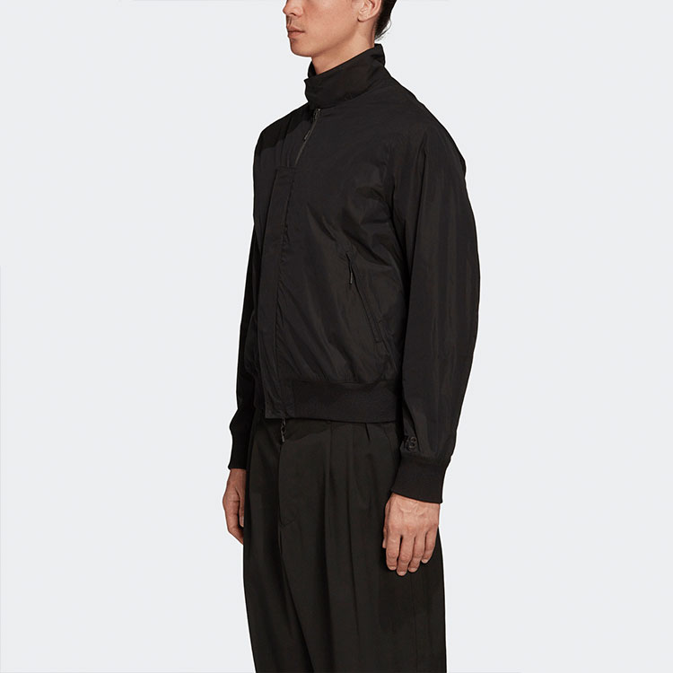 Shop Y-3 FW21 Embroidered Logo Zip-Up Jacket Black Outerwear. FN3405