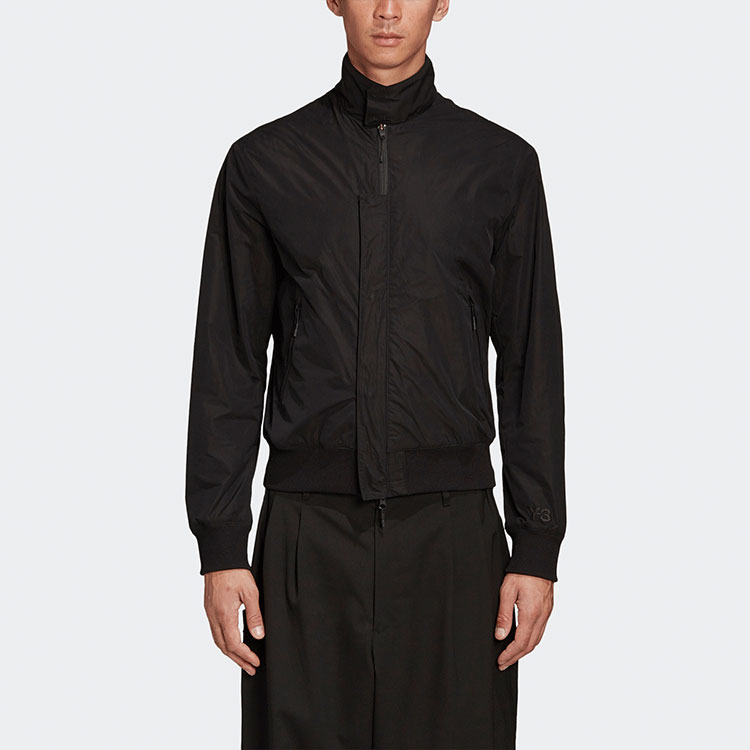 Purchase Y-3 FW21 Embroidered Logo Zip-Up Jacket Black Outerwear. FN3405