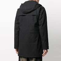 Shop Y-3 FW21 GORE-TEX Waterproof Wool Hooded Parka Jacket Black Mens Winterwear GK4819