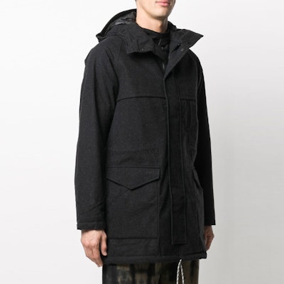 Y-3 FW21 GORE-TEX Waterproof Wool Hooded Parka Jacket Black Mens Winterwear GK4819 Purchase Y-3 FW21 GORE-TEX Waterproof Wool Hooded Parka Jacket Black Mens Winterwear GK4819