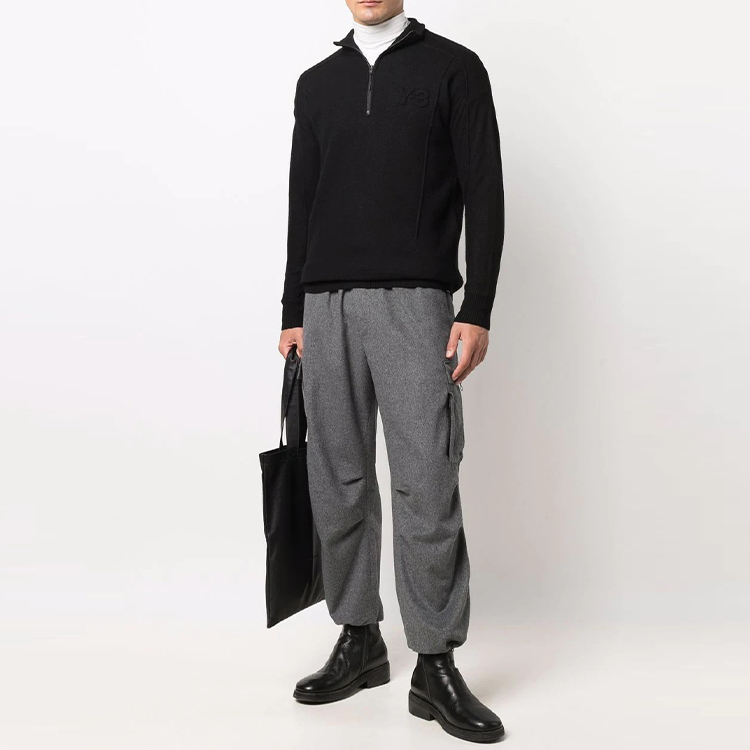 Purchase Y-3 FW21 灰色抽繩直筒工裝褲 HB3392