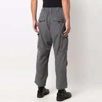 Sizing Y-3 FW21 Gray Drawstring Straight-Leg Cargo Pants HB3392