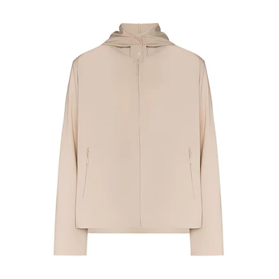 Y-3 FW21 Khaki Logo Zip-Up Drawstring Jacket. GV4136
