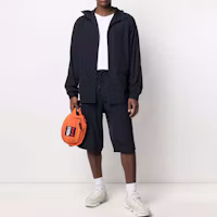 Lookbook Y-3 FW21 Lightweight Grid Zip Windbreaker Navy Blue Jacket GV4232