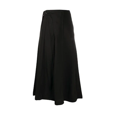 Y-3 FW21 Logo Buckle Midi Skirt Black GK4471