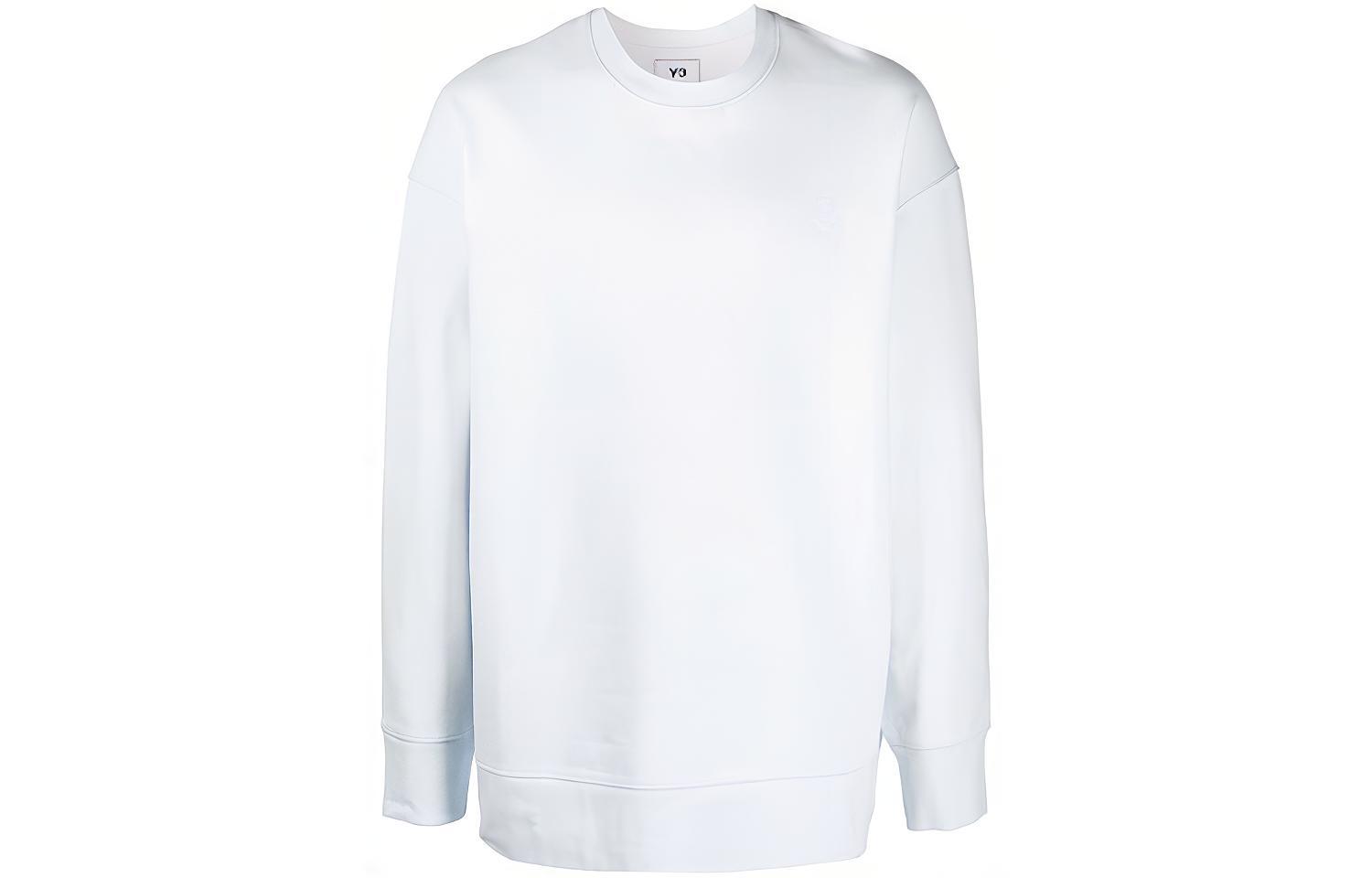 Y-3 FW21 Logo Crewneck Pullover Long Sleeve Sweatshirt Unisex White HB3458 圖 2