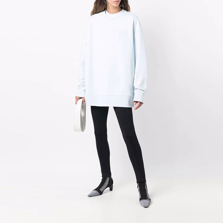 Y-3 FW21 Logo Crewneck Pullover Long Sleeve Sweatshirt Unisex White HB3458 圖 3