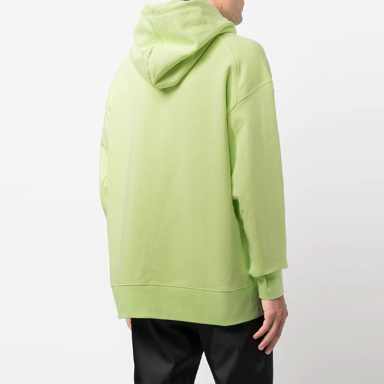 Purchase Y-3 FW21 Logo Hoodie Green Yellow Pullover Basics HB3446