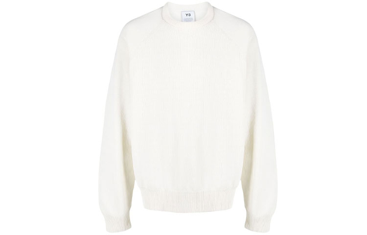 Y-3 FW21 Logo Intarsia Knit Sweatshirt White GV4215 圖 2
