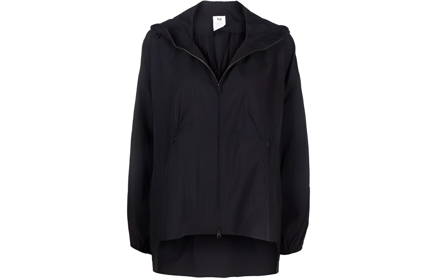 Y-3 FW21 Logo Lightweight Hooded Jacket Unisex Black HB6327