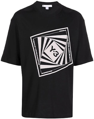 Y-3 2021秋冬 ロゴプリント ルーズフィット クルーネック 半袖Tシャツ メンズ ブラック HB3330 Order Y-3 2021秋冬 ロゴプリント ルーズフィット クルーネック 半袖Tシャツ メンズ ブラック HB3330