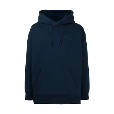 Y-3 FW21 Logo Pullover Hoodie Navy Fashion Sweatshirt. GV4200