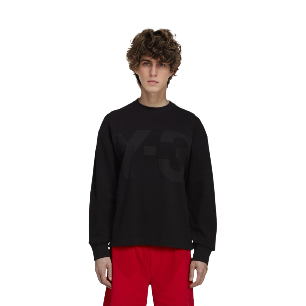 Lookbook Y-3 FW21 标志黑色套头衫卫衣. GV4208