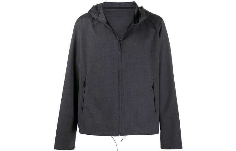 Y-3 FW21 Logo Solid Color Hoodie Jacket Gray GK4588