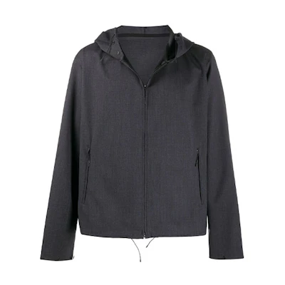 Y-3 FW21 Logo Solid Color Hoodie Jacket Gray GK4588