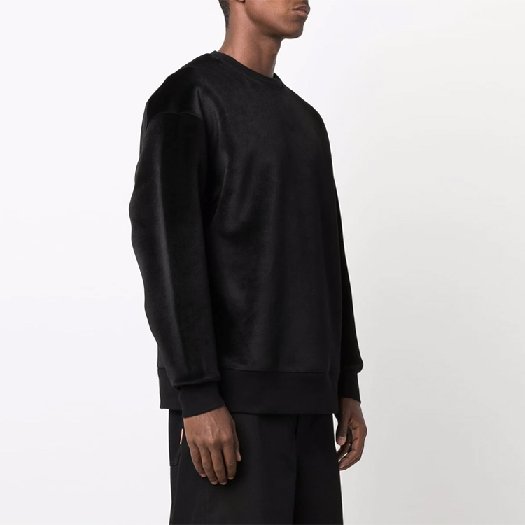 Y-3 FW21 Logo Velvet Crewneck Pullover Sweatshirt Unisex Black HB3339 圖 6