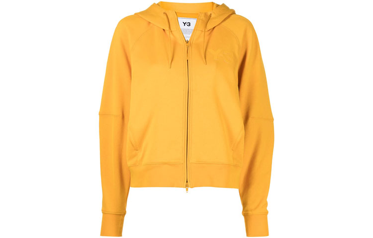 Y-3 FW21 Logo Zip-Up Hoodie Jacket Unisex Yellow GV0343