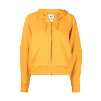 Y-3 FW21 Logo Zip-Up Hoodie Jacket Unisex Yellow GV0343