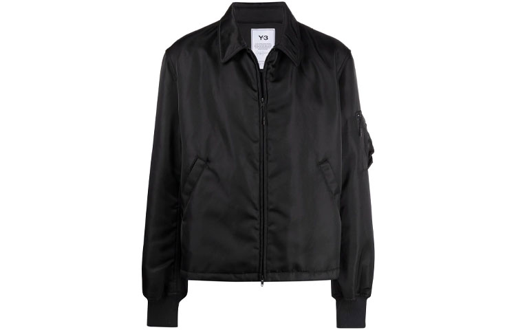 Y-3 FW21 Monochrome Twill Functional Jacket Black HA6294