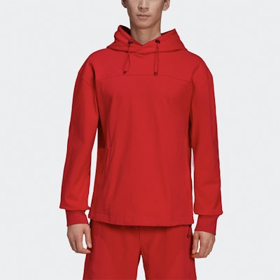 Y-3 FW21 Hoodie Merah dengan Saku Depan & Resleting. GV4173 Lookbook Y-3 FW21 Hoodie Merah dengan Saku Depan & Resleting. GV4173