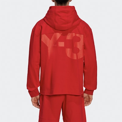 Y-3 FW21 Hoodie Merah dengan Saku Depan & Resleting. GV4173 Shop Y-3 FW21 Hoodie Merah dengan Saku Depan & Resleting. GV4173