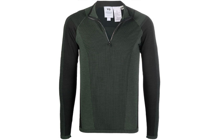 Order Y-3 FW21 Slim Fit Sweatshirt Jacket with Back Logo Zipper - Grey HB3424