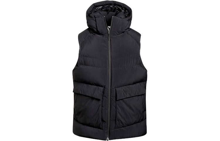 Y-3 FW21 Solid Color Down Puffer Hooded Vest Sleeveless Jacket HA5557,ht2303