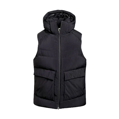 Y-3 FW21 Solid Color Down Puffer Hooded Vest Sleeveless Jacket HA5557,ht2303