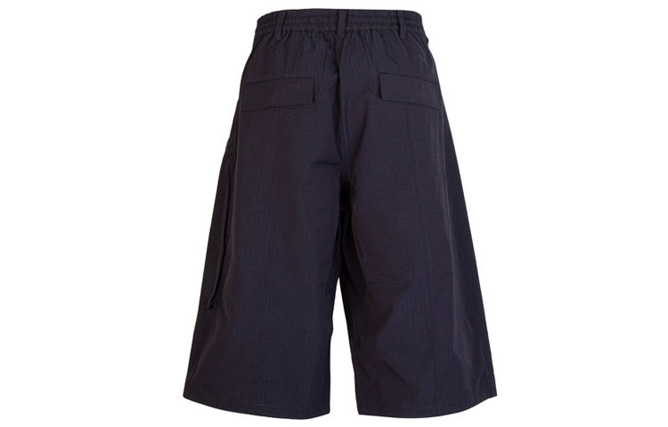 Y-3 FW21 Solid Color Drawstring Waist Knee-Length Shorts Navy GV4229 圖 3