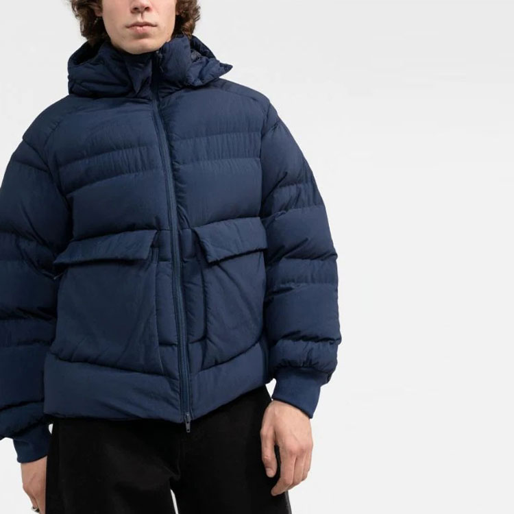 Y-3 FW21 Solid Color Puffer Down Jacket Winter Blue HB6338 圖 5