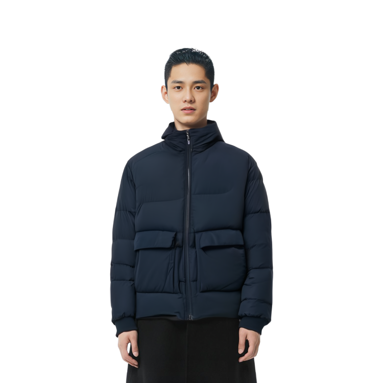 Y-3 FW21 Solid Color Puffer Down Jacket Winter Blue HB6338 圖 6