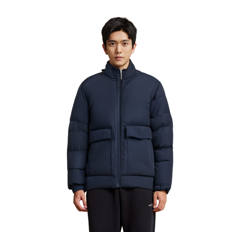 Y-3 FW21 Solid Color Puffer Down Jacket Winter Blue HB6338 圖 7
