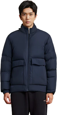 Y-3 FW21 Solid Color Puffer Down Jacket Winter Blue HB6338 Sizing Y-3 FW21 Solid Color Puffer Down Jacket Winter Blue HB6338